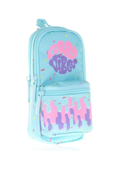 Kaukko Kalem Çantası Layer Junior Bag Good Vibes Üç Bölmeli Kalem Çantası