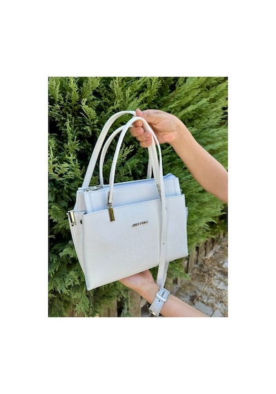 Just Polo Kadın Orijinal Ayarlanabilir Askılı Şık El & Omuz Çantası Shoulder Bag Ebat : 25 X 22 Cm Beyaz 37445483