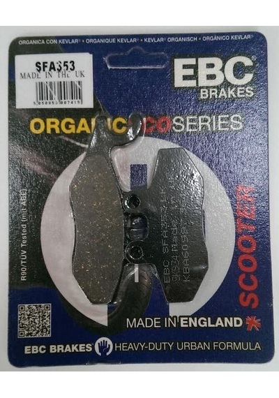 Ebc Sfa353 2010-2018 Piaggio Beverly 300 Rst Uyumlu Ön Fren Balatası Organik Balata