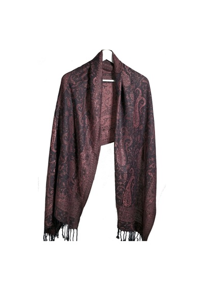 Pashmina Şal - Bakır Rengi Kadın Şal - %100 Paşmina Yünü Bakır