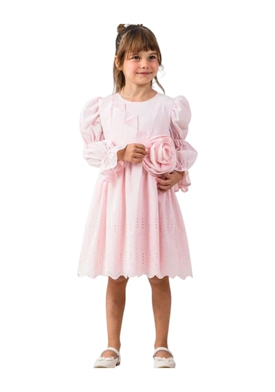 İrem Çocuk Giyim Kız Çocuk Çiçek Detaylı Balon Kol Model Etek Uçları Güpür Detaylı Astarlı Pembe Renk Midi Boy Elbise Pembe İrem Çocuk Giyim Kız Çocuk Çiçek Detaylı Balon Kol Model Etek Uçları Güpür Detaylı Astarlı Pembe Renk Midi Boy Elbise Pembe