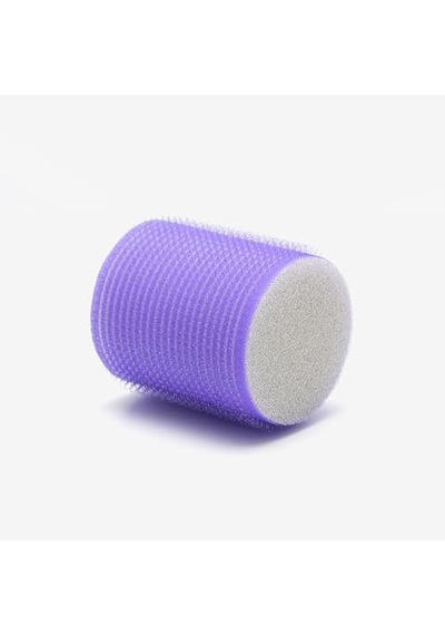 Croc 1203 Mor Cırtlı Sünger Bigudi 6lı Çap 5cm +10lu Plastik Saç Pensi Açık Mavi