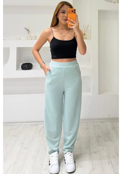 Fiolin Soft Touch Modal Kumaş Balon Pantolon Mint