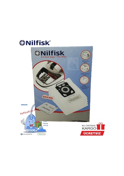 Nilfisk Elite Extreme 107407940 4'Lü Toz Torbası