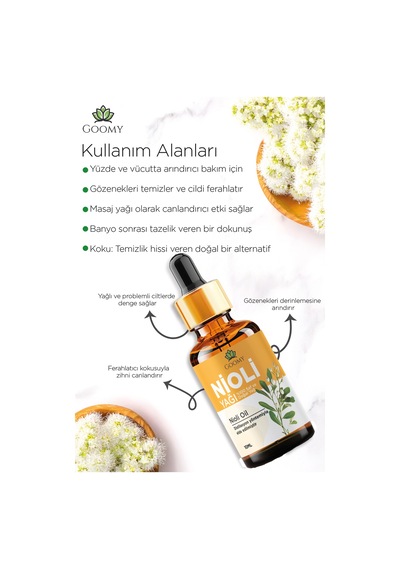 Goomy Nioli Yağı %100 Doğal Bitkisel Uçucu Yağ Niaouli Essential Oil 10ml 10 ML
