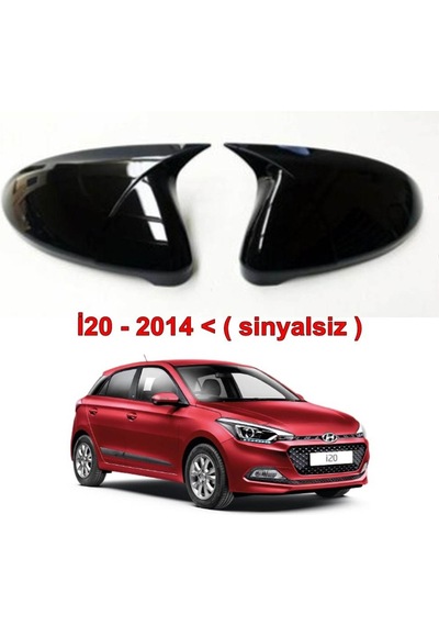 Hyundai İ20 2014 - 2018 Sinyalsiz Batman Yarasa Ayna Kapağı parlak