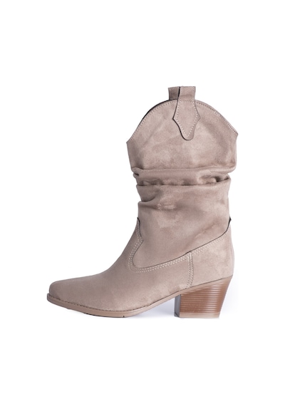 RASD SHOES KÖRÜKLÜ VİZON WESTERN KADIN BOT Vizon