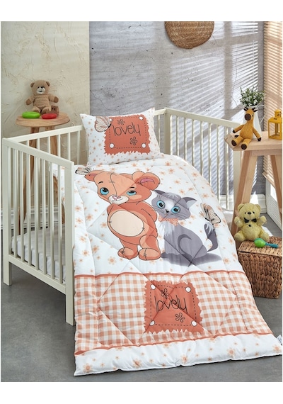 Komfort Home V10 %100 Pamuklu Silikon Elyaf Bebek Yorgan Seti