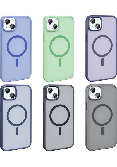 Apple Uyumlu iPhone 14 Plus Kılıf Magsafe Şarj Özellikli Mat Arka Yüzey Sio Kapak