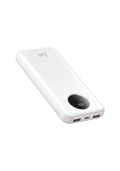 Juo MT03277 10000 mAh 22.5 W Dijital Led Ekranlı Taşınabilir Hızlı Şarj Powerbank Beyaz