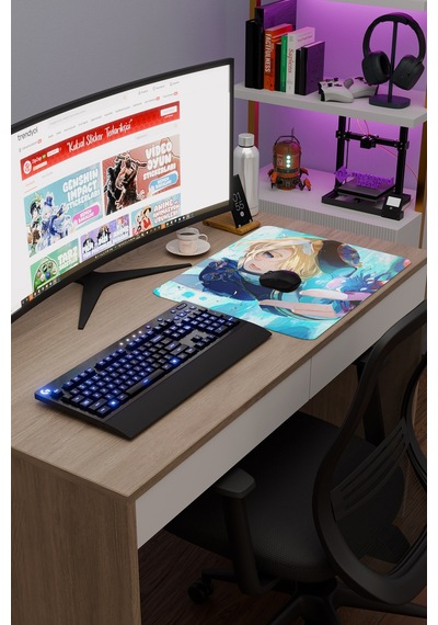 Freminet Genshin Impact Anime Gacha V5 - 48x40 Xl Gaming Mouse Pad Fare Altlığı