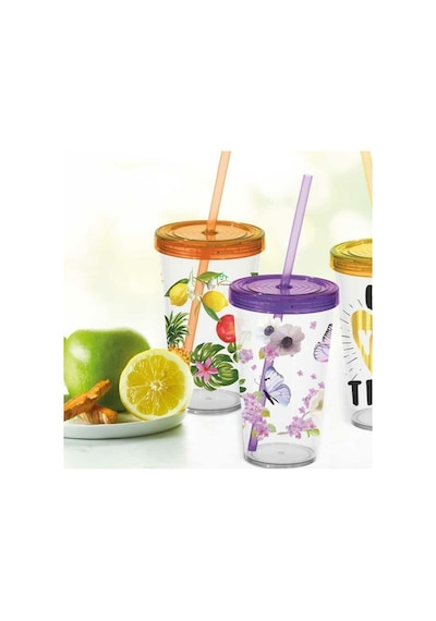 Herevin Desenli Pipetli Bardak-tropical 660 Cc 161748-006 Çok Renkli