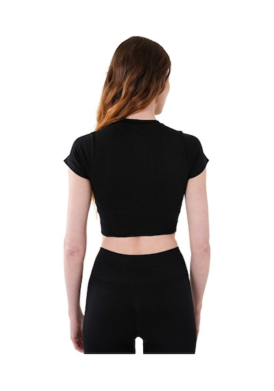 Musclecloth Nova Seamless Crop T-shirt Siyah
