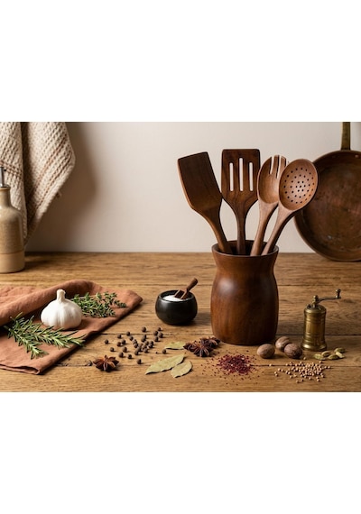 Premium Akasya Ağacı Mutfak Gereçleri Seti - 4 Parça Kaşık/spatula Seti Ve Şık Ahşap Tutucu - Gıdayla Temasa Uygun, Doğal Ve Antibakteriyel - Mutfak İçin Ergonomik Tasarım Premium Akasya Ağacı Mutfak Gereçleri Seti - 4 Parça Kaşık/spatula Seti Ve Şık Ahşap Tutucu - Gıdayla Temasa Uygun, Doğal Ve Antibakteriyel - Mutfak İçin Ergonomik Tasarım