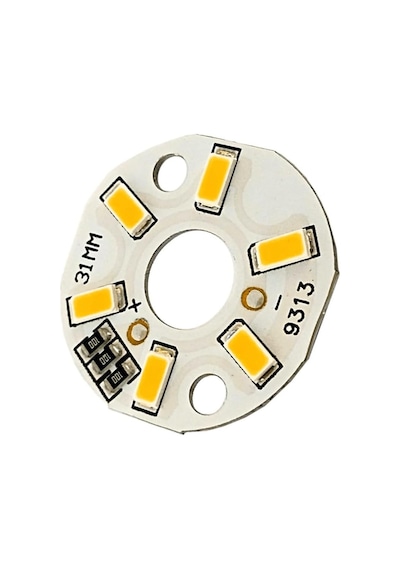 5730 5v 3w 31mm Sarı Led Modül Aluminyum Pcb 6 Led Lamba Aydınlatma Işık Standart