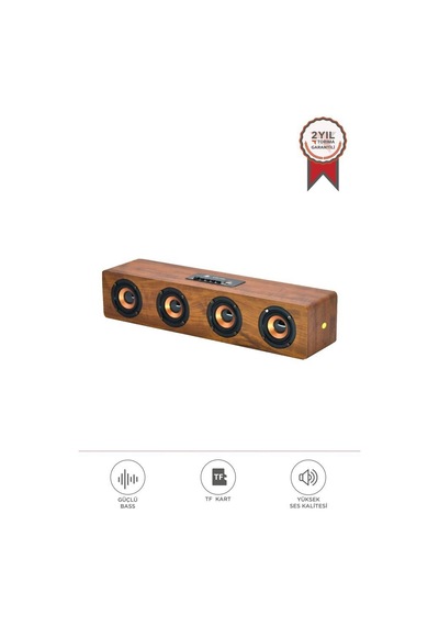 Torima Kts-1108 Ahşap Kasa Bluetooth Hoparlör 4 Hoparlör Ahşap Tasarım Aux Usb Tf Kart Girişli Kablosuz Speaker