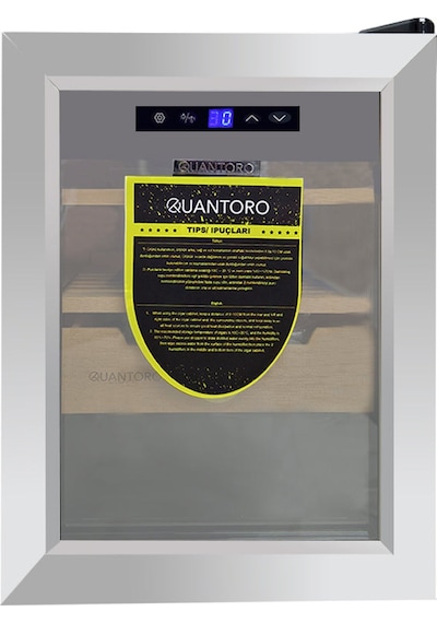 Quantoro Qcc-52-b Elektronik Nemlendirme & Soğutmalı Gümüş Puro Dolabı - Qtr-002