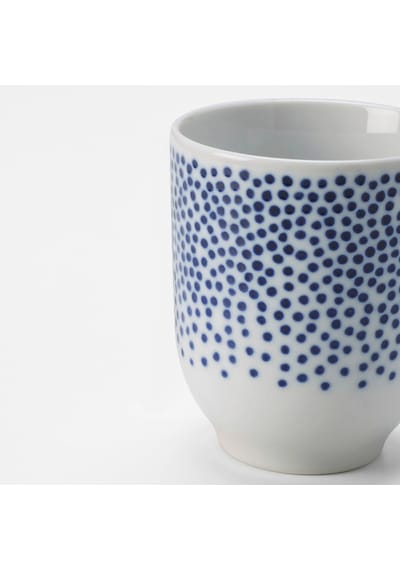 Ikea Entusıasm 4'lı Meşrubat Bardağı 220 Ml Beyaz Mavi Beyaz - Mavi