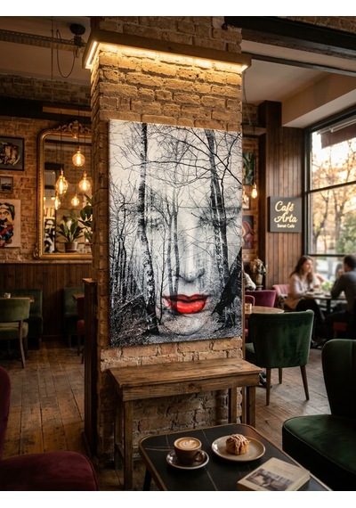 Tablo 60x90 Cm Büyük Boy Kafe Ve Salon Hediyelik Duvar Aksesuarı Açık Kum