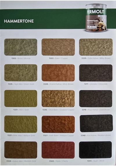 Permolit Hammerton Dekoratif Metal Boyası Kızıl Kahve 0.65 Lt.