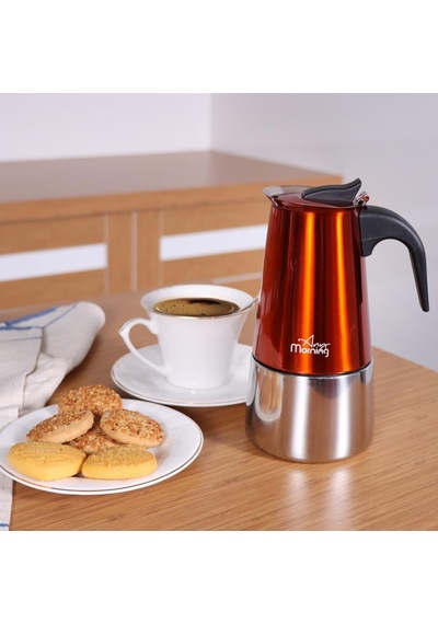 Any Morning 300 Ml Paslanmaz Çelik Moka Pot İndüksiyon Uyumlu Bak