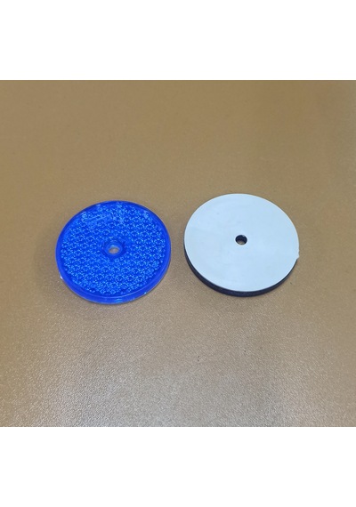 Yuvarlak Mavi Renk Reflektör Plastik 6mm Bağlantılı 2 Adet