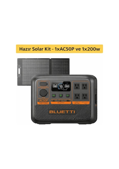 Bluetti Ac50p Güneş Enerjili Güç İstasyonu 504wh 700w 200w Panel Dahil