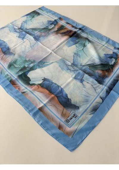 Polo Craft Soft Pamuklu Şal Mavi Serisi Fzy0804-48118 Çok Renkli