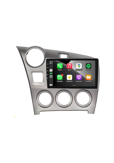 Toyota Matrix Araç Multimedya Android Ekran Carplay Double Teyp 4+64 9" 09-14 Silver Cadence