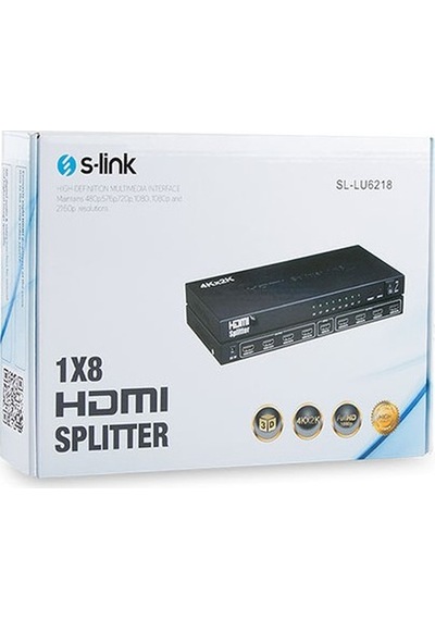S-Link Sl-Lu6218 8 Port 4K 2K Hdmi Splitter