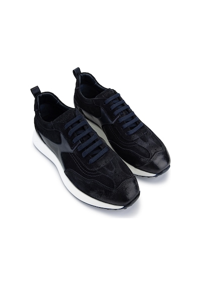 Tamer Tanca Erkek Hakiki Deri Lacivert Süet Sneakers & Spor Ayakkabı 1171 86-24 Erk Ayk Y26 Lacı Suet