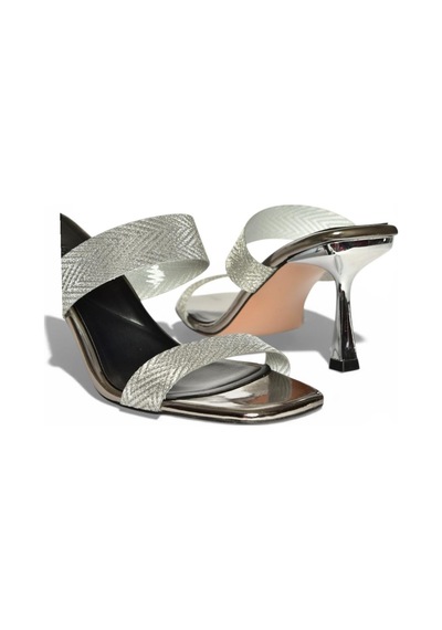 Fox Shoes Y820013834 Platin Ayna İnce Topuklu Kadın Ayakkabı Platin