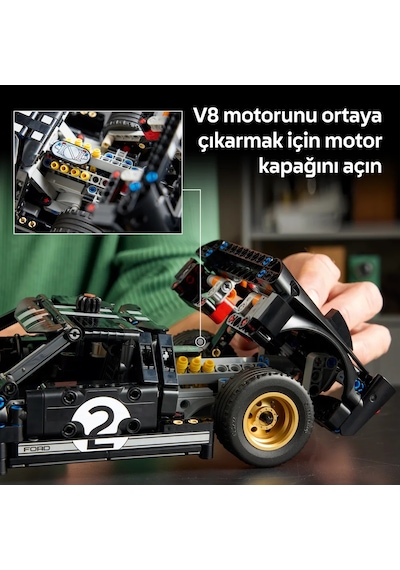 LEGO® Technic™ 1966 Ford GT40 MKII Yarış Arabası 42223 – Yetişkinler için Gerçekçi Özellikler İçeren Model Yapım Seti (793 Parça)