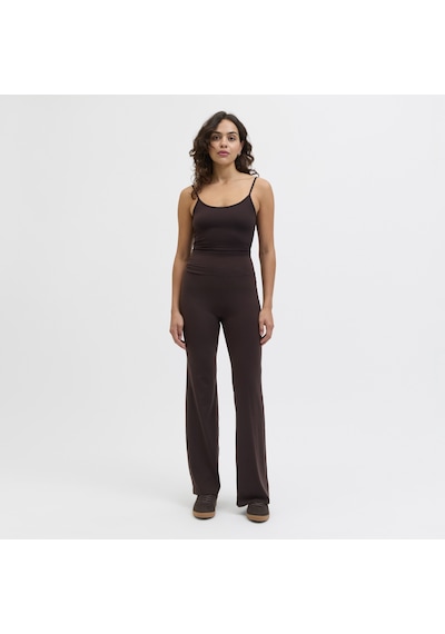 Jack & Jones Kadin Yuksek Bel Yoga Tayti Interlock Kumas Esnek Spor Tayt - 12292391 Seal Brown