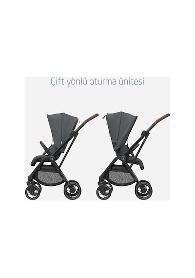 Maxi-cosi Leona2 Çift Yönlü Uzatılabilir Sırt Desteği Tam Yatabilir Bebek Arabasıtwillic Graphite