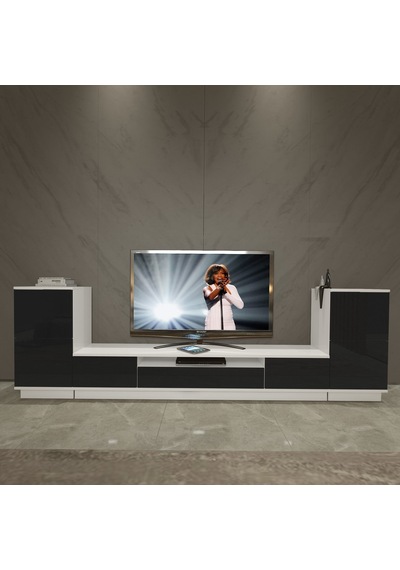 Decoraktiv Trendstyle On2s Slm Tv Ünitesi Tv Sehpası Beyaz - Siyah