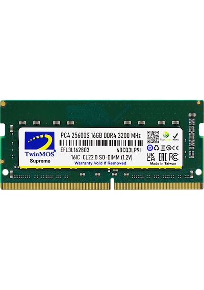 Twinmos Mdd416gb3200n, 16gb, Ddr4, 3200mhz, 1.2v Notebook Ram
