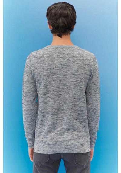 Lee Erkek Regular Fit Normal Kesim Sıfır Yaka Triko Kazak 672L212 Gri