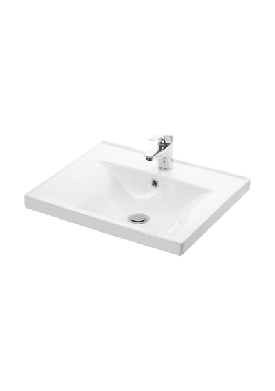 Çiğdem 55 Cm Antrasit Gri Mat-Atlantik Çam Mdf Seramik Lavabolu A Antrasit - Atlantik Çam