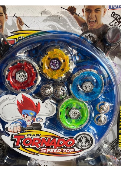 Tornado 4lü Beyblade Set Tornado 4lü Sahalı Beyblade Set Oyuncak