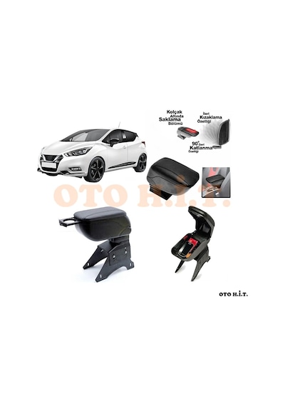 Nissan Micra 19 Üzeri Uyumlu Kol Dayama Ve Kolçak Sürgülü