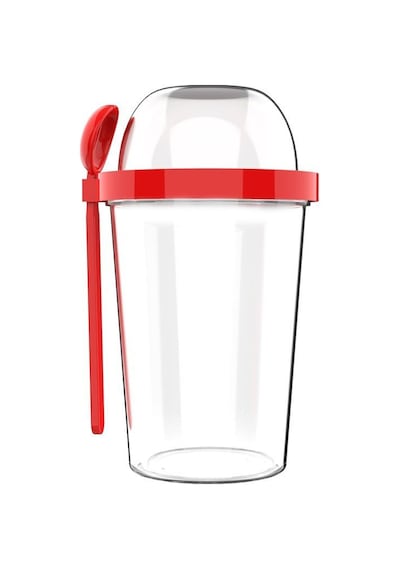 Zweikell Capsule Atıştırmalık Kabı Kırmızı 450 ML + 100 ML