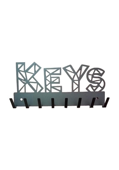 Lazer Anahtar Askısı Keys Mat Siyah Mat Siyah