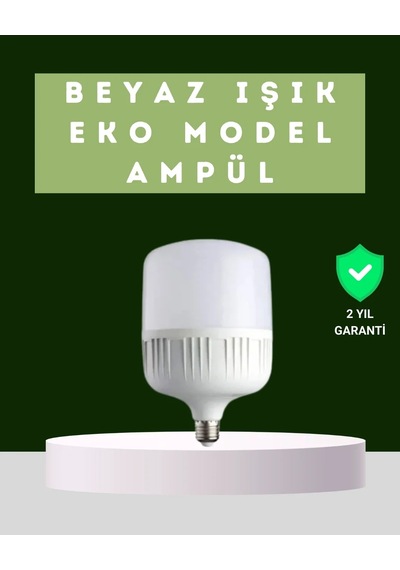 Lb Şarjlı Led Torch Ampul 30 Watt Beyaz Işık Enerji Tasarruflu
