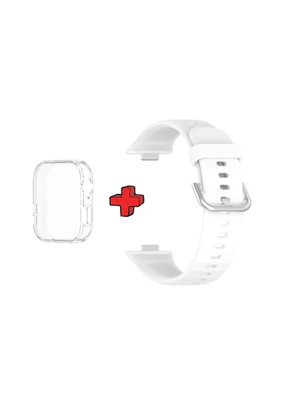 Watch Fit 3 İle Uyumlu Kasa Ekran Koruyucu Ve Jel Silikon Kordon 2in1 Renk103