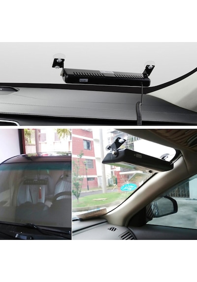 S12 Cam İçi Vantuzlu Ambulans İtfaiye Çakar Lamba İkaz Lambası 12 Ledli 12 Farklı Mod Sarı Çakmaklık Girişli (00) (ŞüsCarOto Aksesuar)