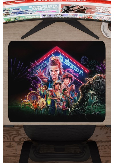 Stranger Things V2 48x40 Xl Gaming Kauçuk Kaymaz Taban Mouse Pad Fare Altlığı