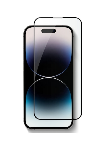 Apple Uyumlu   iPhone 14 Pro Max Siyah 5D Tam Kaplayan Ekran Koruyucu Cam
