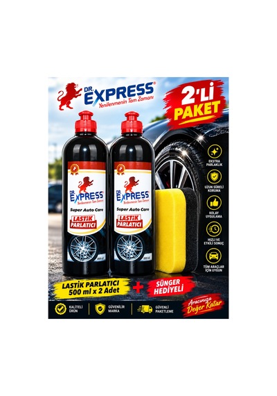 Premium Lastik Parlatıcı Jel 500 Ml Uzun Süre Etkili Yeni Görünüm Pratik Uygulama Sünger Hediyeli 2'lü Set - 926101319