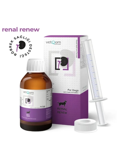 Vetqom Köpek Renal Renew Böbrek Sağlığı Destekleyici Likit 120 Ml